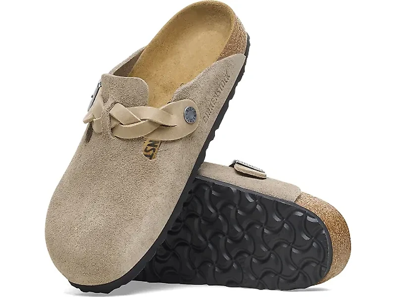 Birkenstock Boston Braided Suede Leather