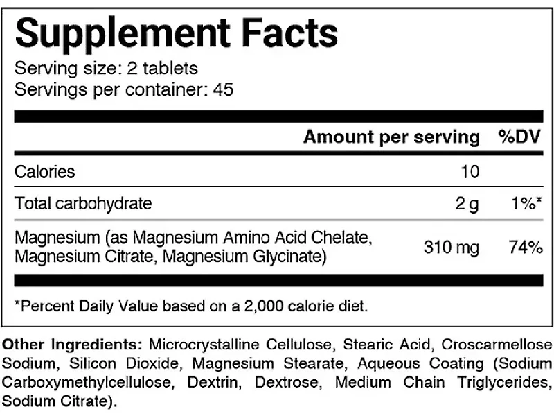 PILLAR Performance Triple Magnesium Professional Recovery - 90 tablets