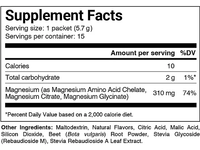 PILLAR Performance Triple Magnesium Sachet - 15 serving