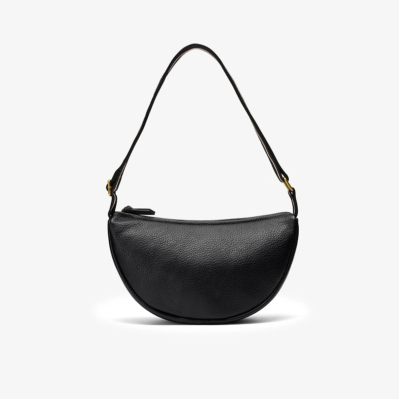 Leather Crescent Crossbody Bag