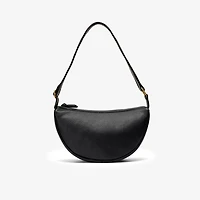 Leather Crescent Crossbody Bag 