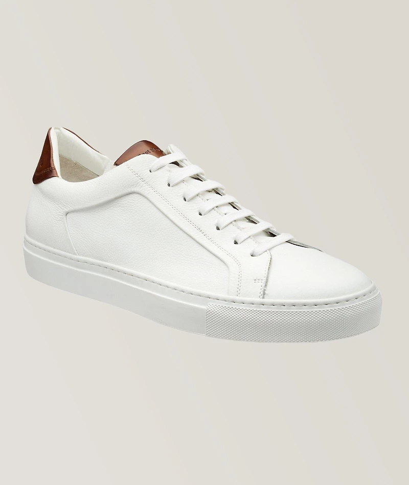 Soft Tumbled Leather Low-Tops