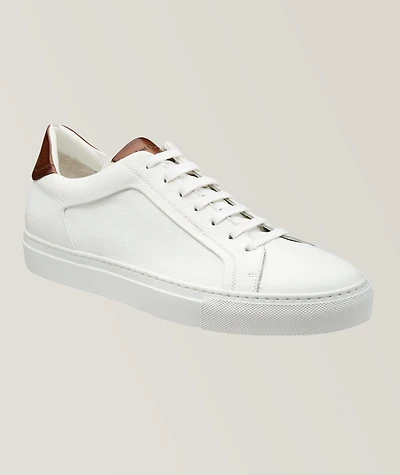 Soft Tumbled Leather Low-Tops