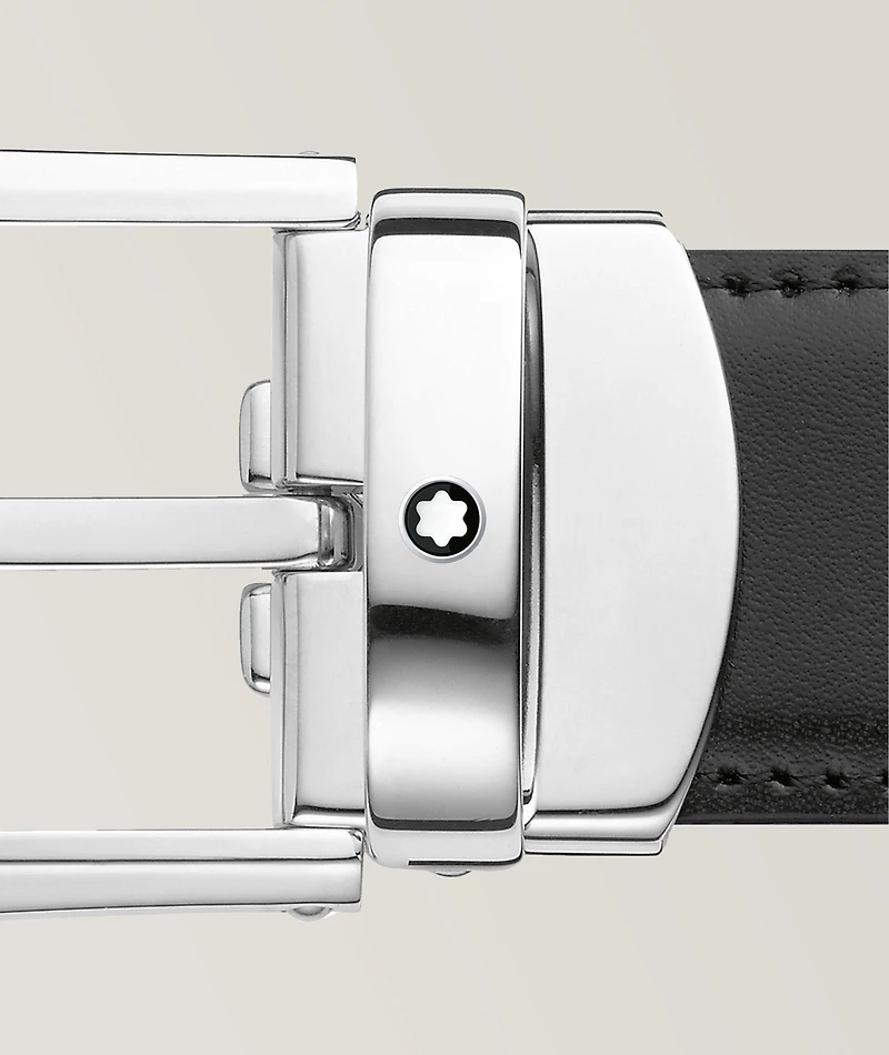 Reversible Horseshoe Buckle Leather Belt