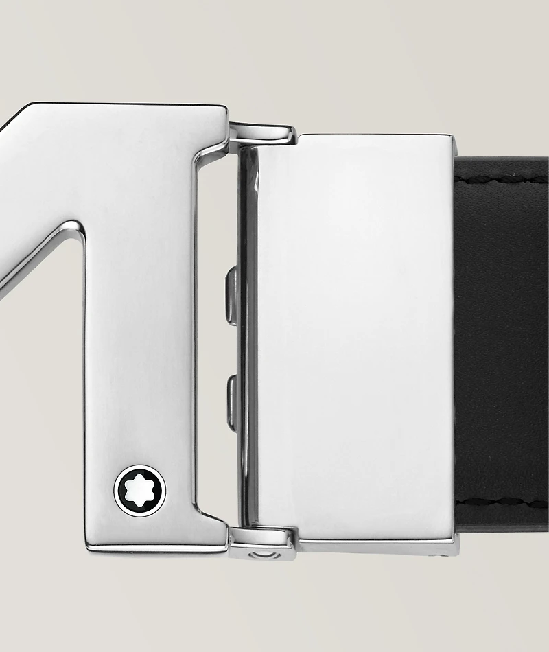 Reversible M Buckle Leather Belt