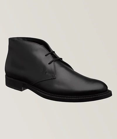 Polished Leather Ankle Boots