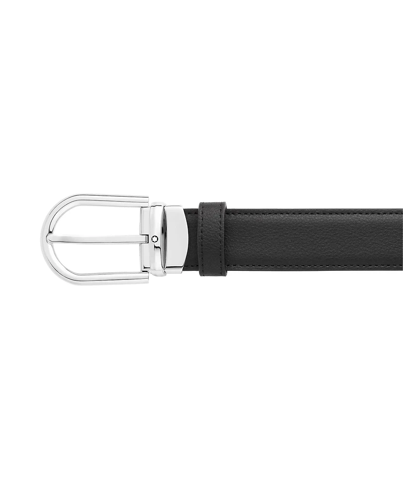 Horseshoe Buckle Leather Belt