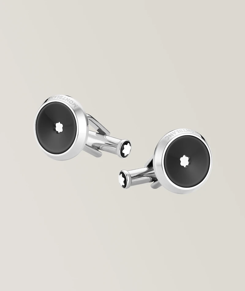 Snowcap Logo Round Cufflinks