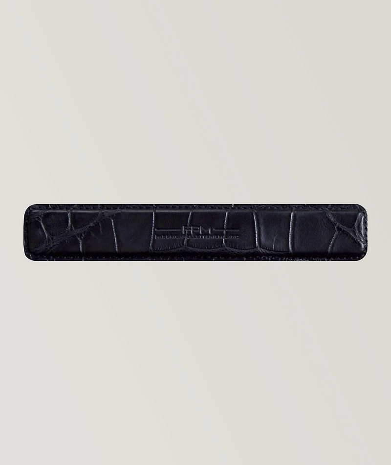 Leather Alligator Luggage Handle