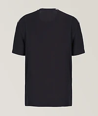 Striped Jacquard Insert Jersey T-Shirt