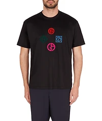 Chenille Logo Cotton T-Shirt