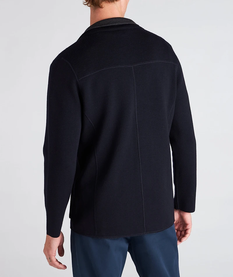 Reversible Knit Wool Swacket