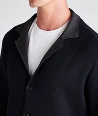 Reversible Knit Wool Swacket