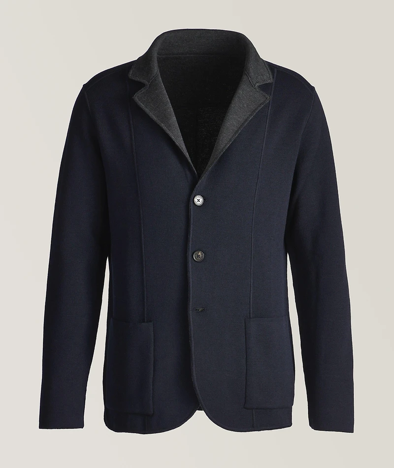 Reversible Knit Wool Swacket