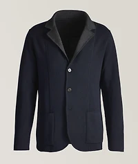 Reversible Knit Wool Swacket