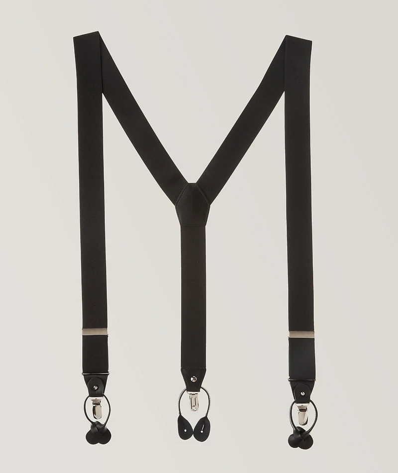 Solid Leather Suspenders