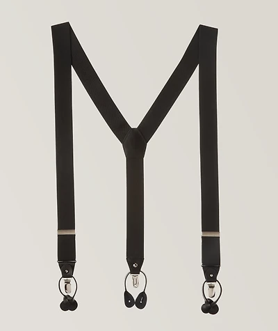 Solid Leather Suspenders