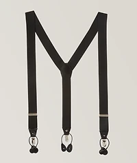 Solid Leather Suspenders
