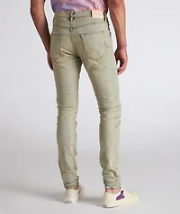 P001 Oil Wash Patched Jeans