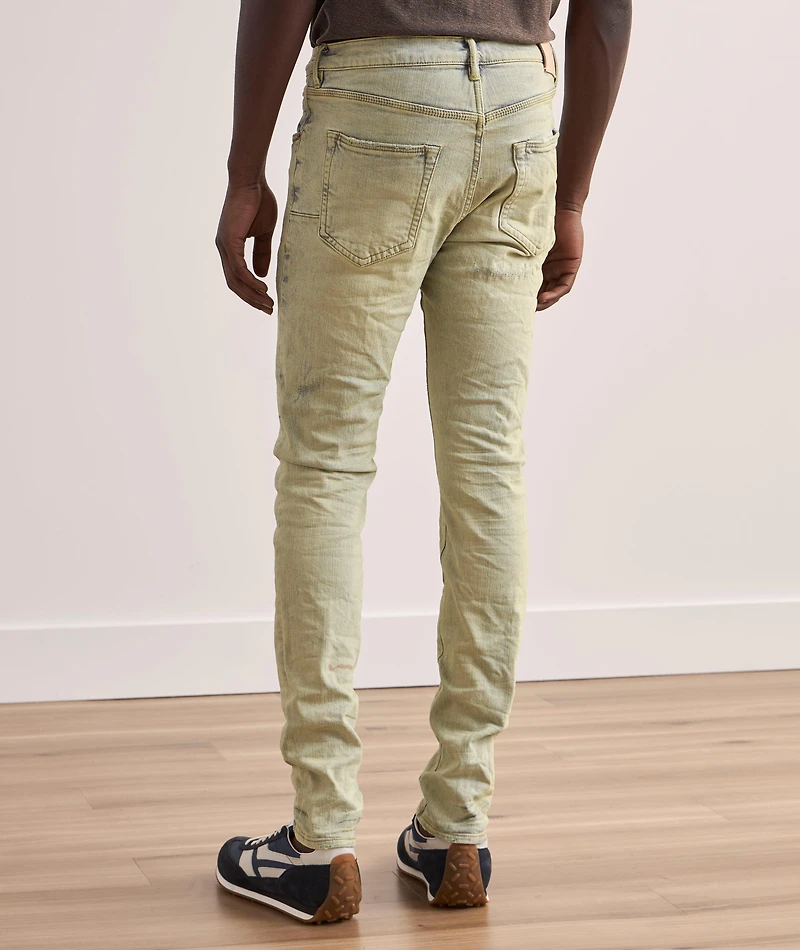 P001 Oil Wash Patched Jeans
