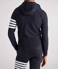 4-Bar Sleeve Zip-Up Hooded Sweater