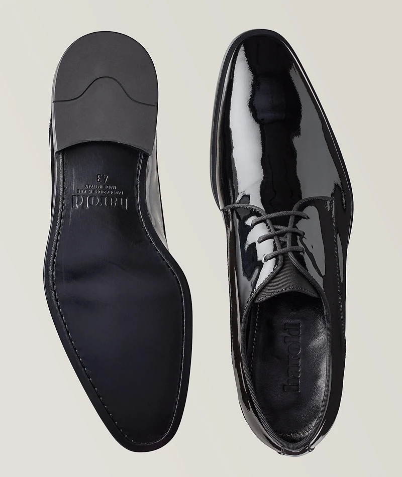 Glossy Patent Leather Derbies