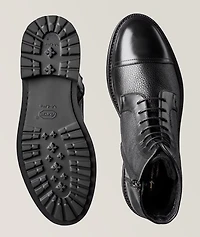 Deerskin Shearling Lined Cap-Toe Zip Boot