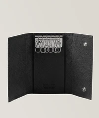 Folding Snap-Button Leather Keyholder