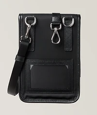 Nylon And Saffiano Leather Smart Phone Carrier