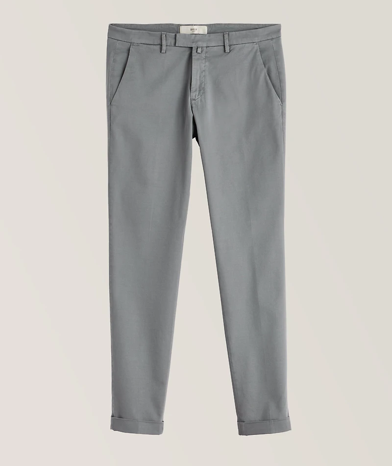 Slim Fit Cotton-Stretch Pants