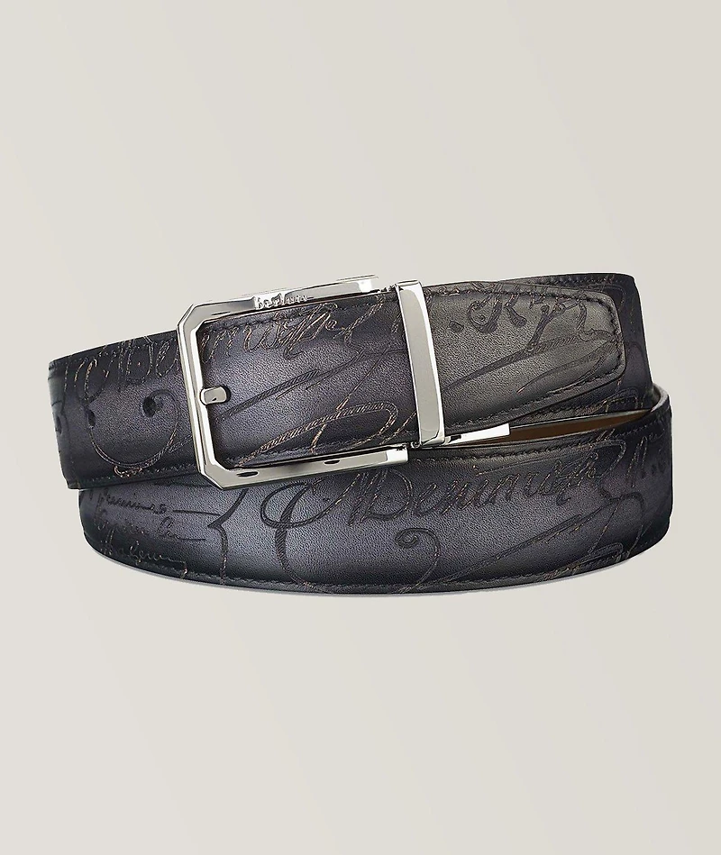 Classic Scritto Leather Belt