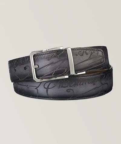 Classic Scritto Leather Belt
