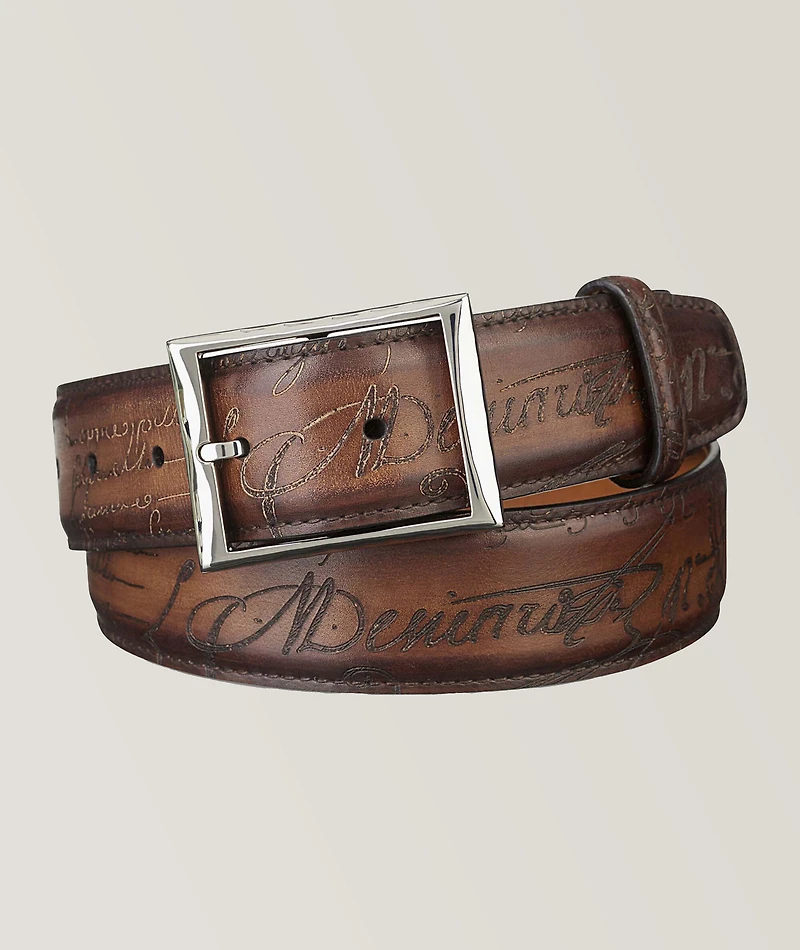 Classic Scritto Leather 35 mm Belt