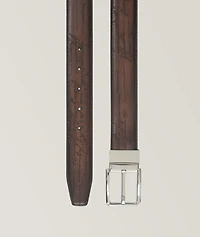 Adjustable & Reversible Scritto Leather Belt