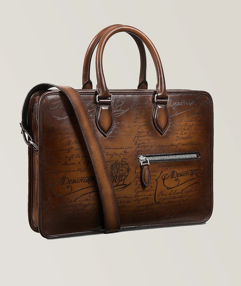 Un Jour Mini Scritto Leather Briefcase