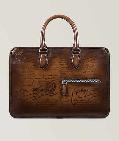 Un Jour Mini Scritto Leather Briefcase