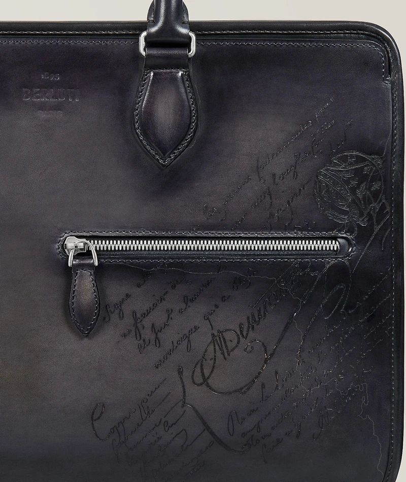 Un Jour Leather Scritto Briefcase