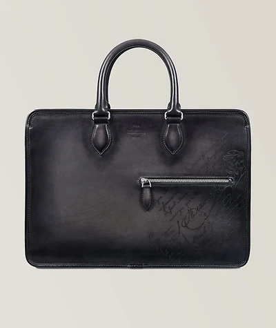 Un Jour Leather Scritto Briefcase
