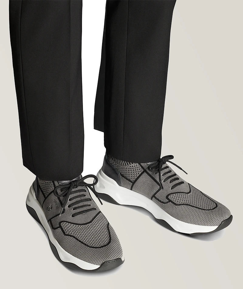 Shadow Knit And Leather Sneaker