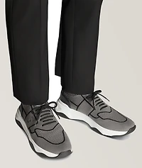 Shadow Knit And Leather Sneaker