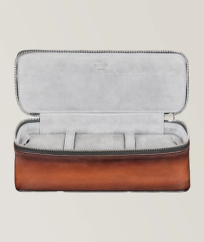 Scritto Leather 3 Watch Case