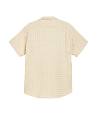 Waffle Terry Cotton Camp Shirt