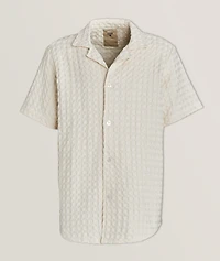 Waffle Terry Cotton Camp Shirt