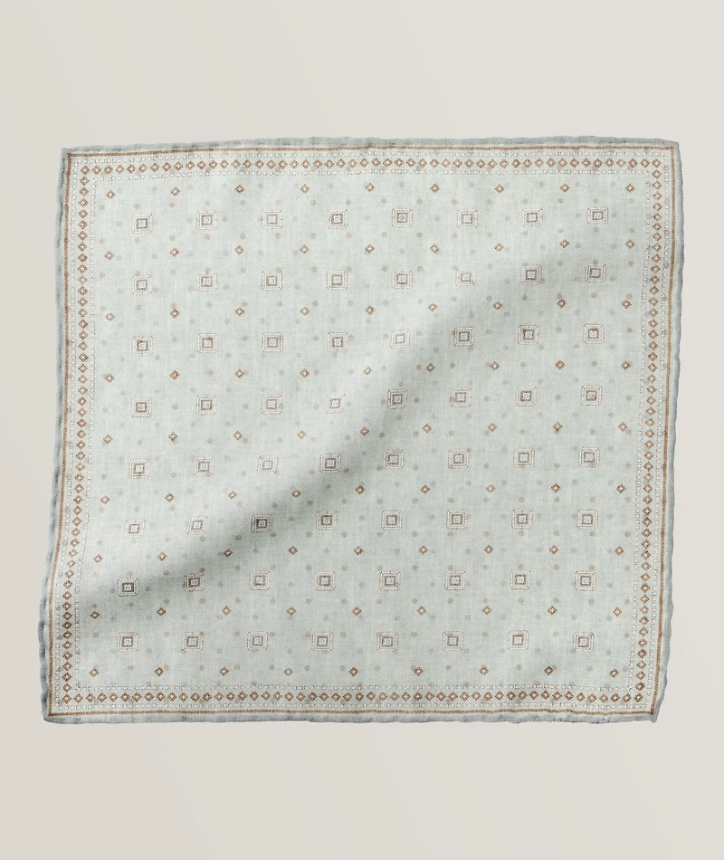 Wool-Cotton Neat Pocket Square