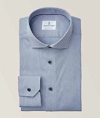 Geometric Print Cotton Twill Dress Shirt