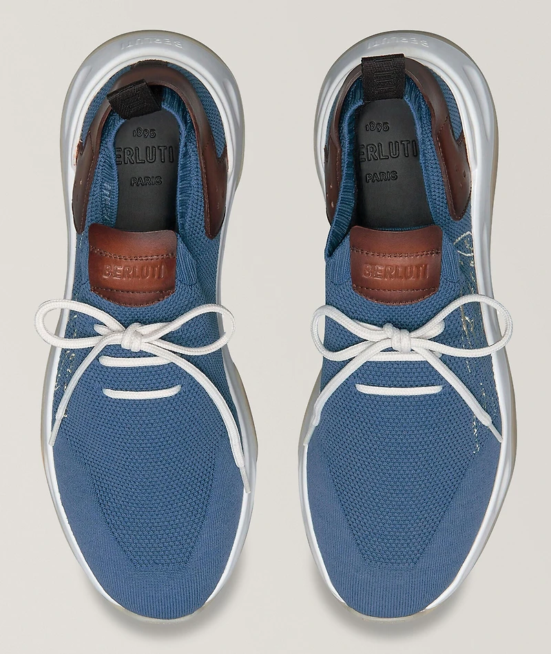Shadow Knit And Leather Sneakers