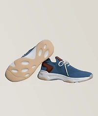 Shadow Knit And Leather Sneakers
