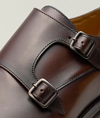 Burnished Leather Double Monkstraps