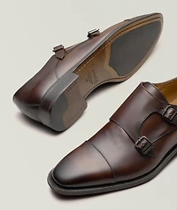 Burnished Leather Double Monkstraps