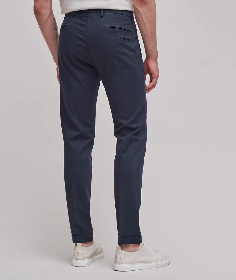 Cotton-Lyocell Blend Stretch Chino Pants